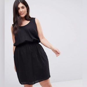 ASOS CURVE Casual Mini Dress in Grid Texture